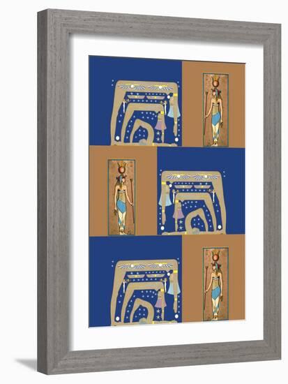 Egyptian Wallpaper II-Paris Pierce-Framed Art Print