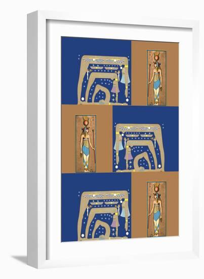 Egyptian Wallpaper II-Paris Pierce-Framed Art Print