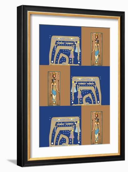 Egyptian Wallpaper II-Paris Pierce-Framed Art Print