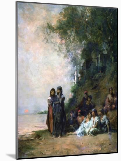 Egyptian Women at the Edge of the Water, 19th Century-Eugene Fromentin-Mounted Giclee Print