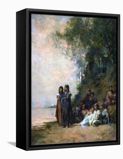 Egyptian Women at the Edge of the Water, 19th Century-Eugene Fromentin-Framed Premier Image Canvas