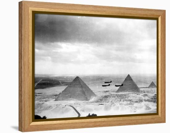 Egyptian WWII Pilots from Middle East Command Training-null-Framed Premier Image Canvas