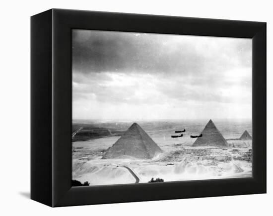 Egyptian WWII Pilots from Middle East Command Training-null-Framed Premier Image Canvas