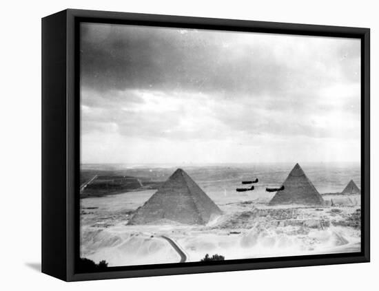 Egyptian WWII Pilots from Middle East Command Training-null-Framed Premier Image Canvas