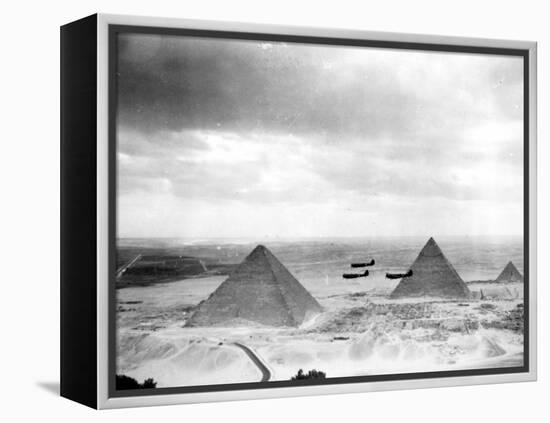 Egyptian WWII Pilots from Middle East Command Training-null-Framed Premier Image Canvas