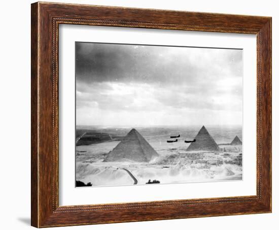 Egyptian WWII Pilots from Middle East Command Training-null-Framed Photographic Print