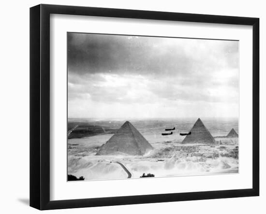 Egyptian WWII Pilots from Middle East Command Training-null-Framed Photographic Print