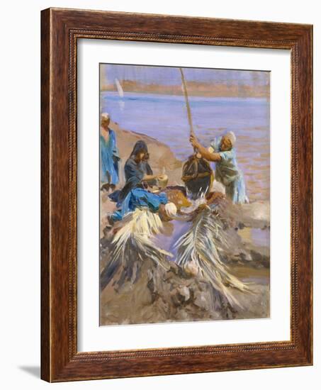 Egyptians Raising Water from the Nile, 1890-91-John Singer Sargent-Framed Giclee Print