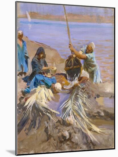 Egyptians Raising Water from the Nile, 1890-91-John Singer Sargent-Mounted Giclee Print