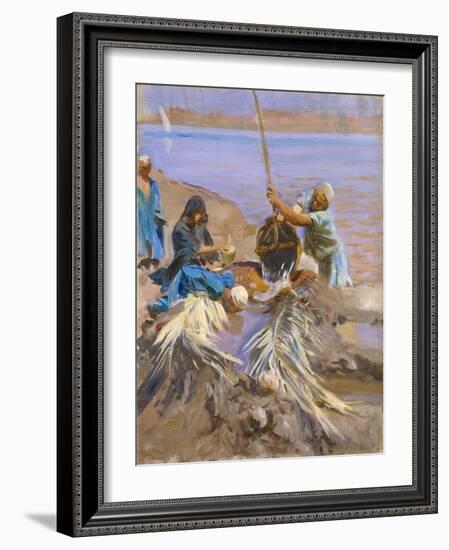 Egyptians Raising Water from the Nile, 1890-91-John Singer Sargent-Framed Giclee Print