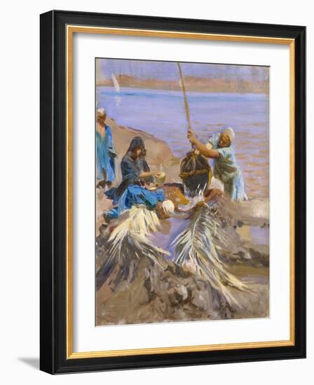 Egyptians Raising Water from the Nile, 1890-91-John Singer Sargent-Framed Giclee Print