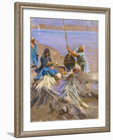 Egyptians Raising Water from the Nile, 1890-91-John Singer Sargent-Framed Giclee Print