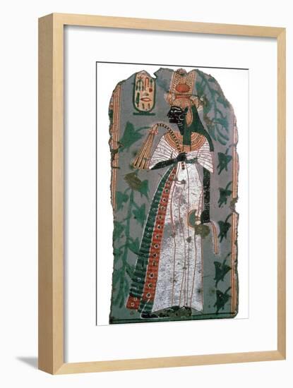 Egytian wall-painting of queen Ahmose-Nefertari, 16th century BC Artist: Unknown-Unknown-Framed Giclee Print