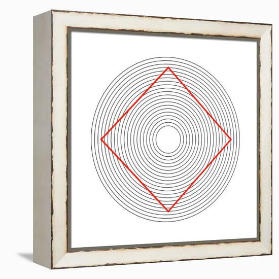 Ehrenstein Illusion, Square In Circles-Science Photo Library-Framed Premier Image Canvas