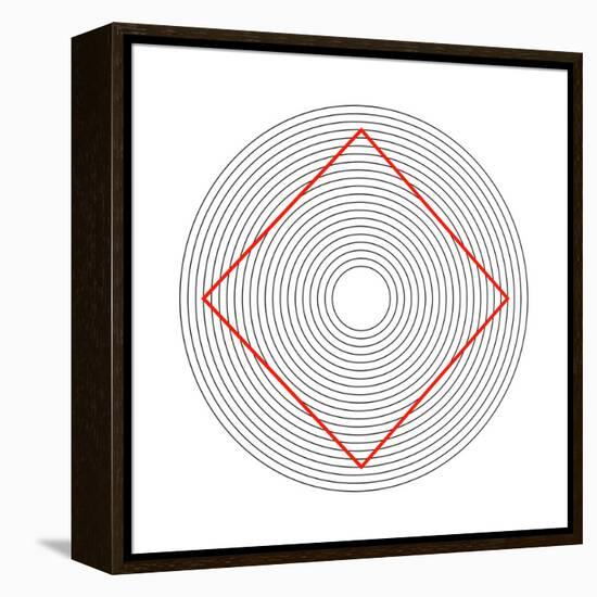 Ehrenstein Illusion, Square In Circles-Science Photo Library-Framed Premier Image Canvas