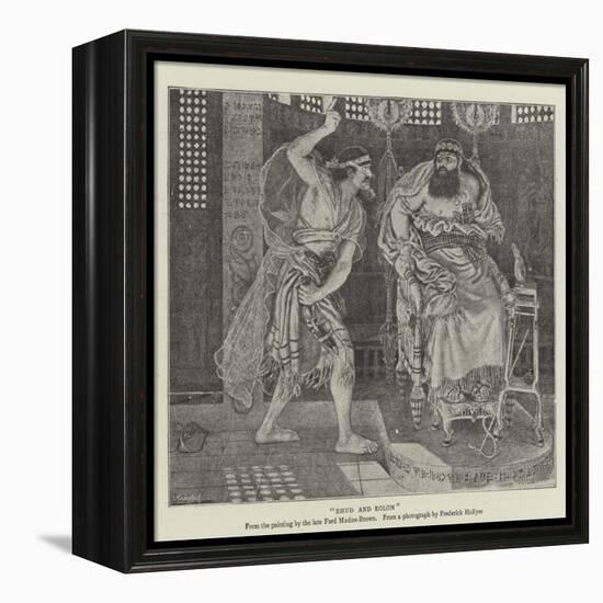 Ehud and Eglon-Ford Madox Brown-Framed Premier Image Canvas