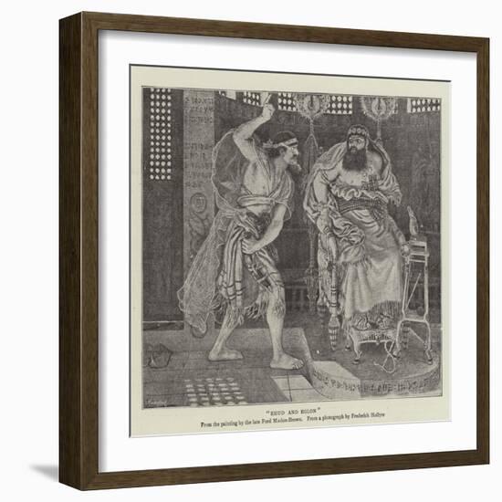 Ehud and Eglon-Ford Madox Brown-Framed Giclee Print