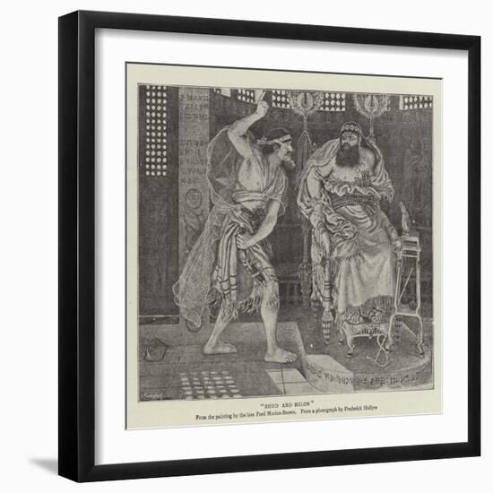 Ehud and Eglon-Ford Madox Brown-Framed Giclee Print