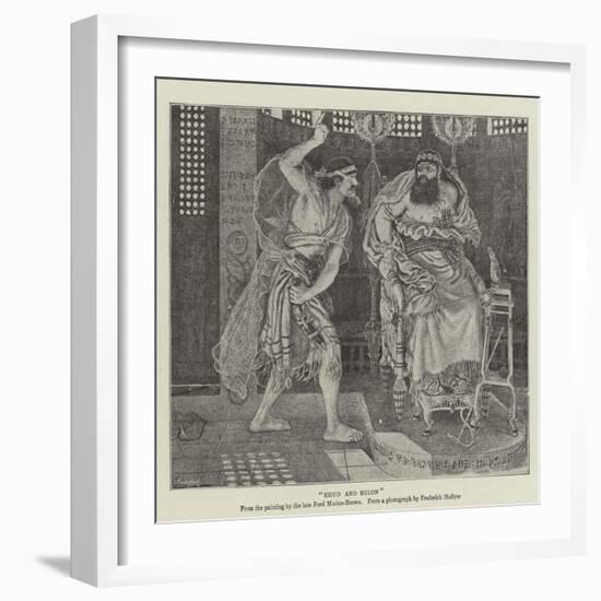 Ehud and Eglon-Ford Madox Brown-Framed Giclee Print