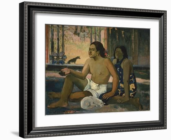 Eiaha Ohipa (Not Working), 1896-Paul Gauguin-Framed Giclee Print