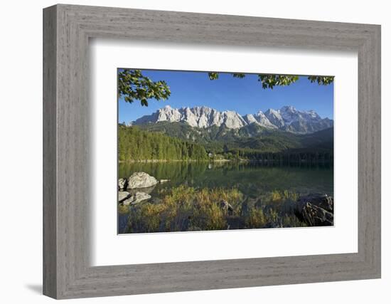 Eibsee in Grainau Near Garmisch-Partenkirchen, Wetterstein Range with Zugspitze-Uwe Steffens-Framed Photographic Print