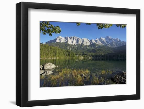 Eibsee in Grainau Near Garmisch-Partenkirchen, Wetterstein Range with Zugspitze-Uwe Steffens-Framed Photographic Print