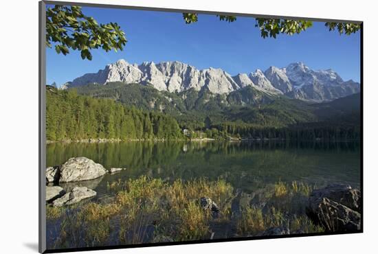 Eibsee in Grainau Near Garmisch-Partenkirchen, Wetterstein Range with Zugspitze-Uwe Steffens-Mounted Photographic Print