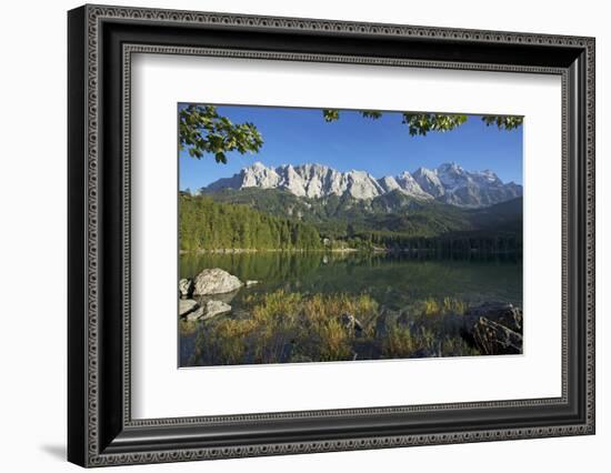 Eibsee in Grainau Near Garmisch-Partenkirchen, Wetterstein Range with Zugspitze-Uwe Steffens-Framed Photographic Print