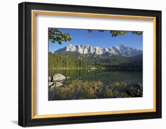 Eibsee in Grainau Near Garmisch-Partenkirchen, Wetterstein Range with Zugspitze-Uwe Steffens-Framed Photographic Print