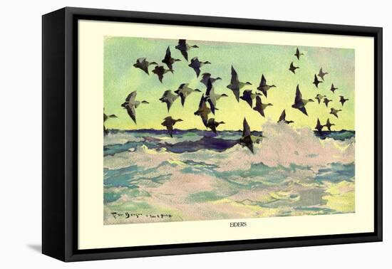 Eiders-Frank Weston Benson-Framed Stretched Canvas