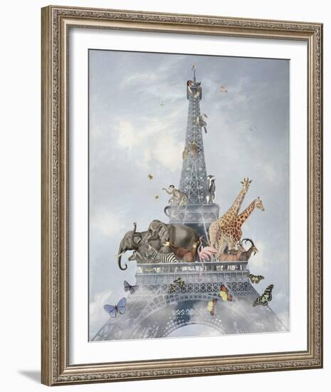 Eiffel Animals-Eccentric Accents-Framed Giclee Print