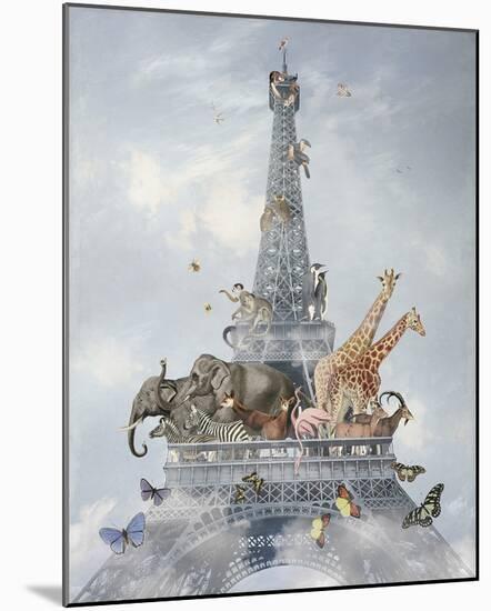 Eiffel Animals-Eccentric Accents-Mounted Giclee Print