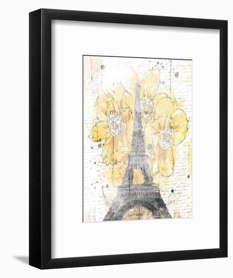 Eiffel Bloom Yellow-OnRei-Framed Art Print