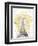 Eiffel Bloom Yellow-OnRei-Framed Art Print