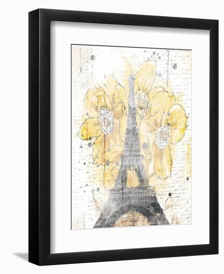 Eiffel Bloom Yellow-OnRei-Framed Art Print