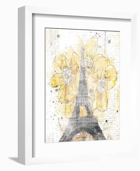 Eiffel Bloom Yellow-OnRei-Framed Art Print