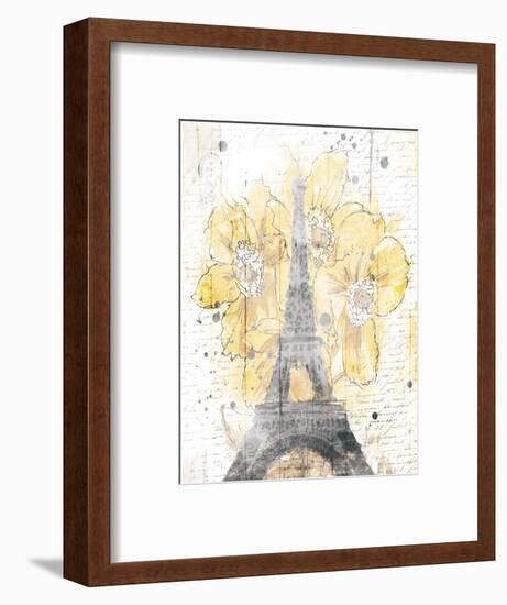 Eiffel Bloom Yellow-OnRei-Framed Art Print