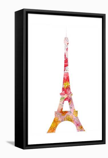 Eiffel Flowers-Kimberly Allen-Framed Stretched Canvas