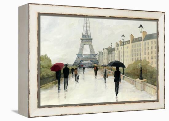 Eiffel in the Rain Marsala Umbrella-Avery Tillmon-Framed Stretched Canvas