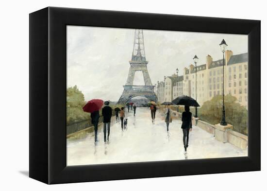 Eiffel in the Rain Marsala Umbrella-Avery Tillmon-Framed Stretched Canvas