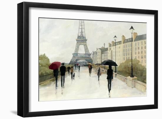 Eiffel in the Rain Marsala Umbrella-Avery Tillmon-Framed Premium Giclee Print