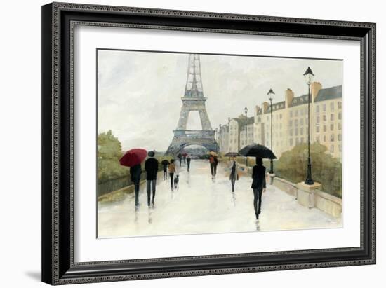 Eiffel in the Rain Marsala Umbrella-Avery Tillmon-Framed Premium Giclee Print