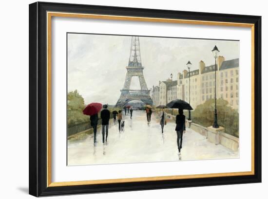 Eiffel in the Rain Marsala Umbrella-Avery Tillmon-Framed Premium Giclee Print