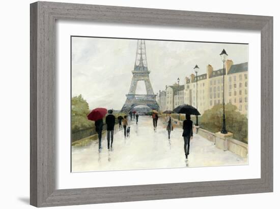 Eiffel in the Rain Marsala Umbrella-Avery Tillmon-Framed Art Print