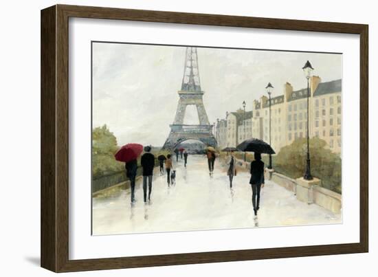 Eiffel in the Rain Marsala Umbrella-Avery Tillmon-Framed Art Print