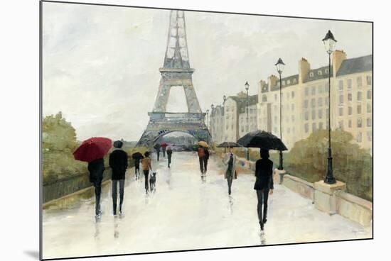 Eiffel in the Rain Marsala Umbrella-Avery Tillmon-Mounted Art Print