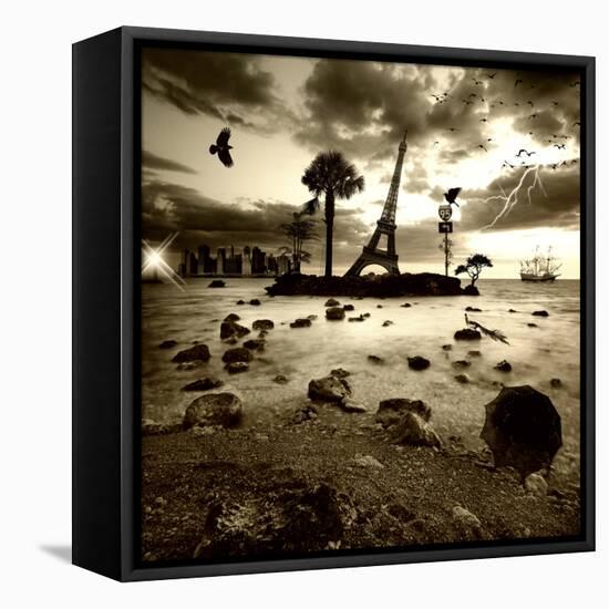 Eiffel Nightmare-Philippe Sainte-Laudy-Framed Stretched Canvas