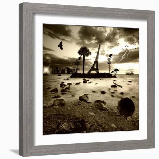 Eiffel Nightmare-Philippe Sainte-Laudy-Framed Photographic Print