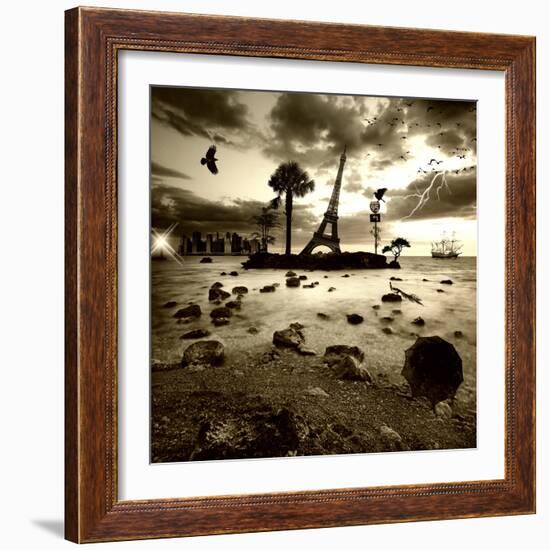 Eiffel Nightmare-Philippe Sainte-Laudy-Framed Photographic Print