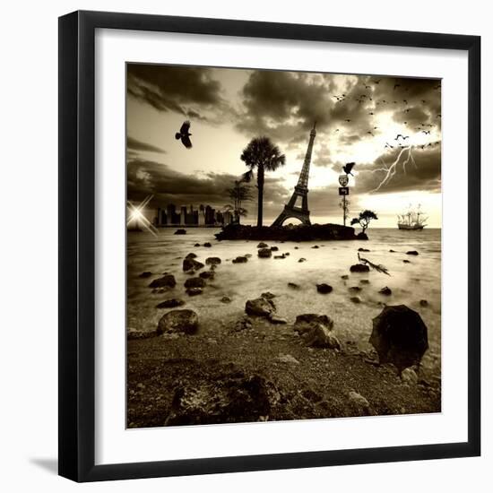 Eiffel Nightmare-Philippe Sainte-Laudy-Framed Photographic Print